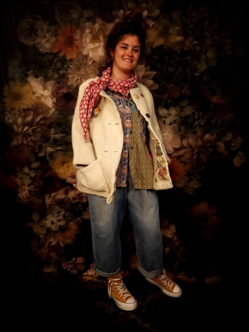 Pièce unique , veste laine /coton , bohème