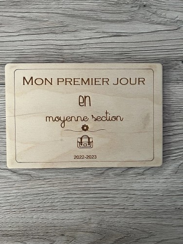 Pancarte rentrée scolaire bois personnalisée