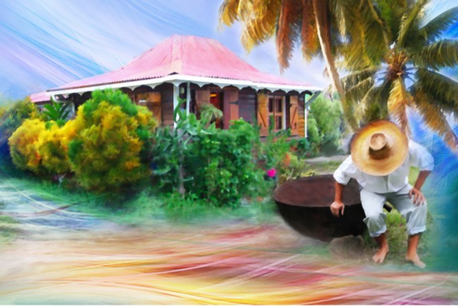 L’homme à la case** de Ydan Sarciat est une création artistique L’homme à la case** de Ydan Sarciat est une création artistique