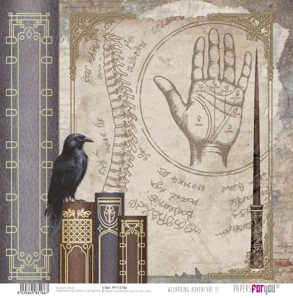 Kit Carta Scrapbooking Vellum 90gr – 6 Cartine Fantasia Wizarding Adventure II – Papers For You