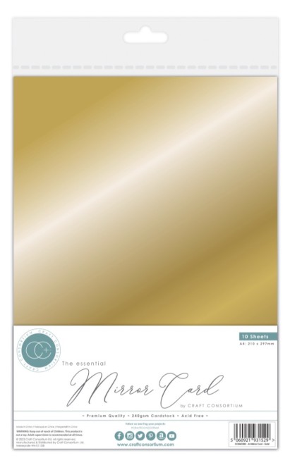 Papier cartonné miroir or A4 premium 250 g/m²