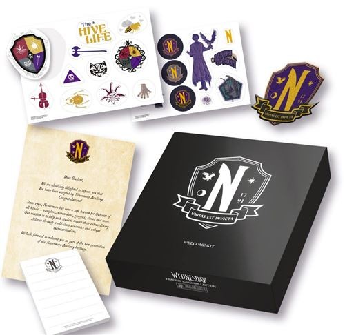 Coffret-de-40-Cartes-a-collectionner-avec-5-cartes-XXL-Panini-Wednesday-Halloween