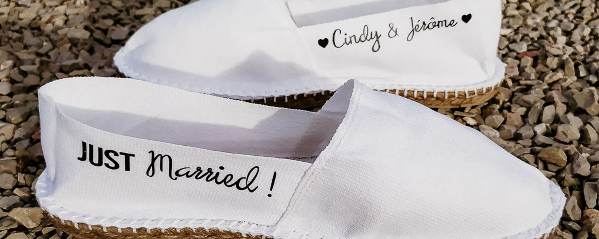 Espadrilles personnalisées pour les mariages - fait main en Provence