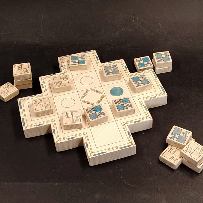 Queah – Jeu de stratégie africain en bois fait main BYLB Créations