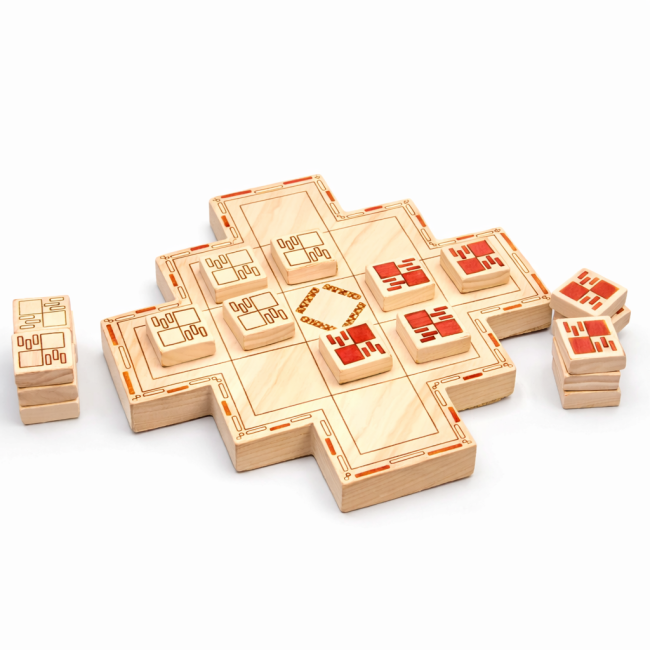 Queah – Jeu de stratégie africain en bois fait main BYLB Créations (3)