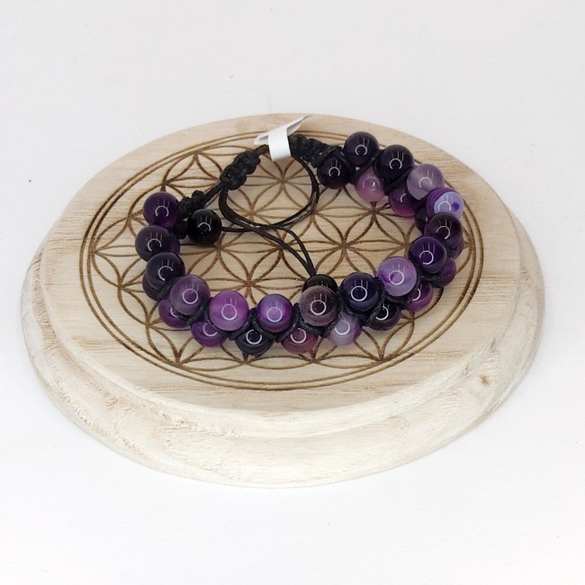 BRD - Agate violette rayure (Fleur)