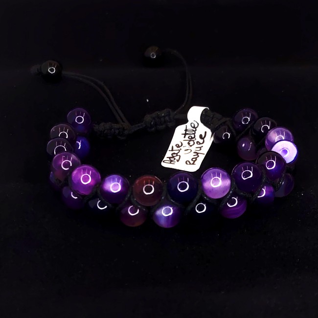 BRD - Agate violette rayure (Noir)