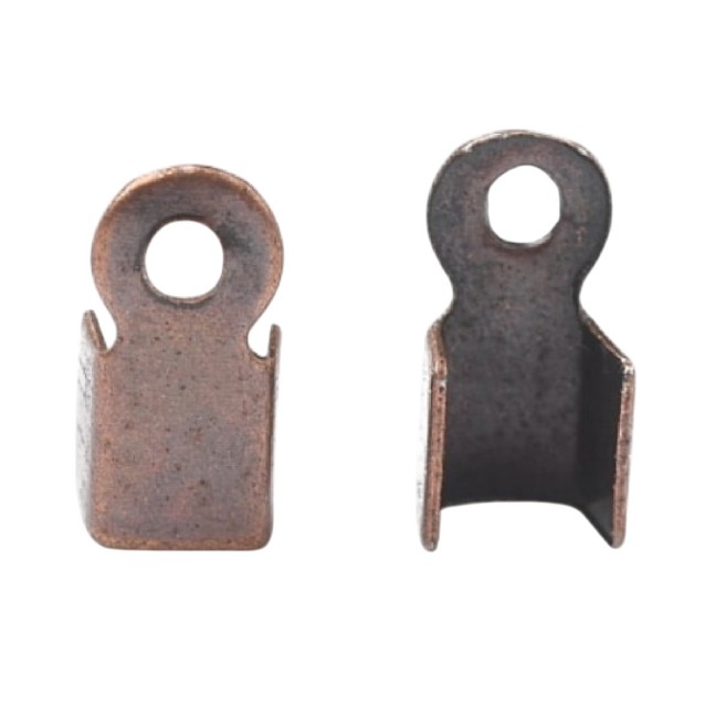 100 EMBOUTS CACHE NOEUDS a ecraser metal cuivre 3 x 6 mm - creation...