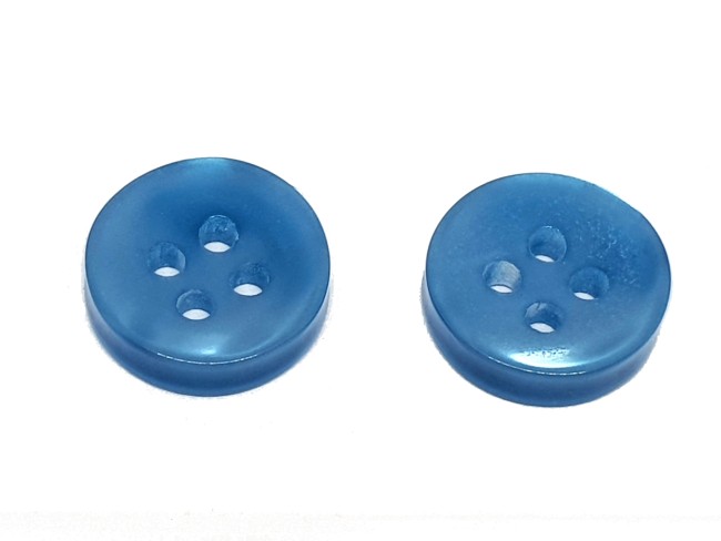 20 BOUTONS Acrylique BLEU rond diamètre 11,5 mm 4 trous - creation...