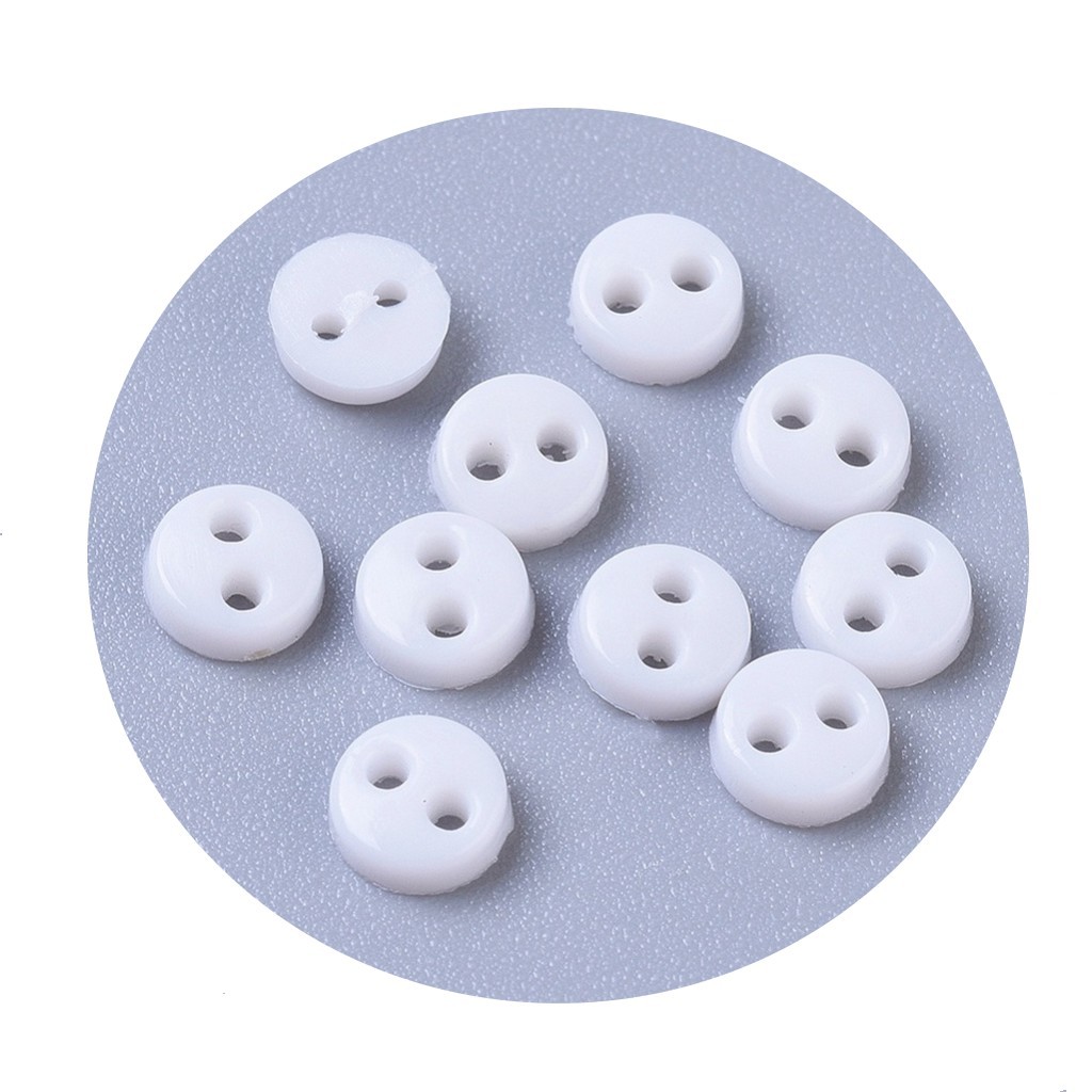 Lot De 20 Boutons En Acrylique Blanc Nacré - Diamètre 11,5 Mm, épaisseur 2 Mm, 4 Trous - Pour Couture, DIY, Décoration