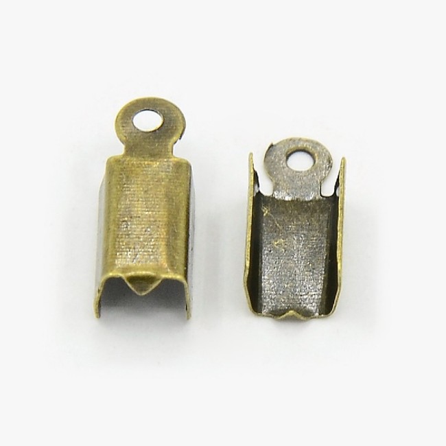 100 EMBOUTS CACHE NOEUDS a ecraser metal couleur bronze 10 x 3 mm -...