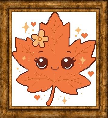 grille de broderie point de croix en couleurs schéma broderie PDF motif halloween automne patron de broderie imprimé sur papier haute qualité