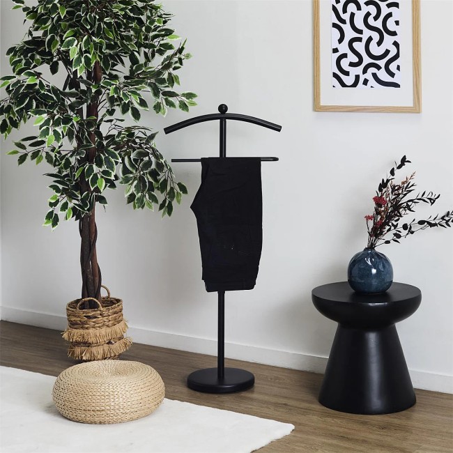 Valet de chambre noir effet bois 109 cm | Irisia Maison Valet de chambre noir effet bois 109 cm | Irisia Maison
