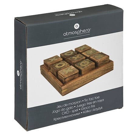 jeu de morpion en bois 23x23 cm plateau décoratif