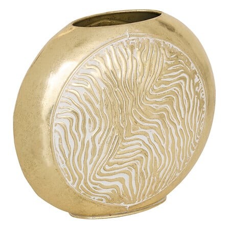 Vase haut en métal doré 31,5 cm