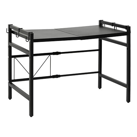 Étagère extensible micro-ondes noire 45,5 cm – support rangement cuisine