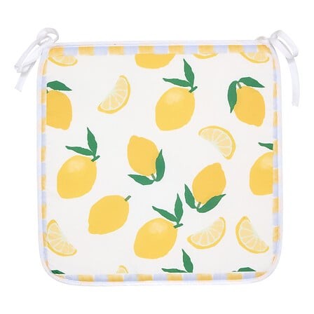 Galettes de chaise Fruity citron 39x39 cm 4 galettes de chaise Fruity jaune citron 39x39 cm
