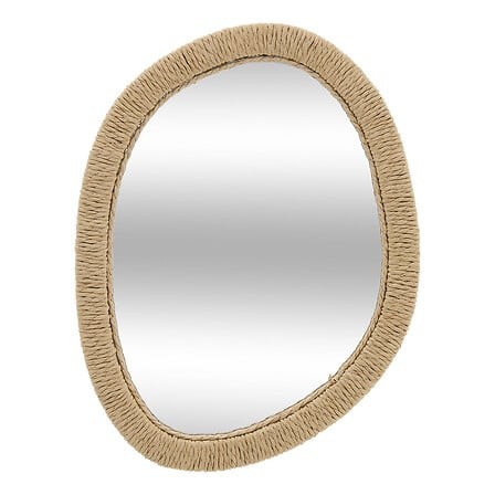 Miroir mural 31 x 40 cm bois et corde