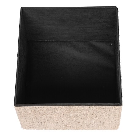 pouf pliant Soana taupe 38 cm assise d'appoint