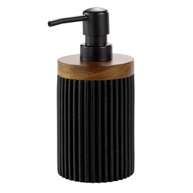 Distributeur de savon noir Niagara 17 cm | Irisia Maison
