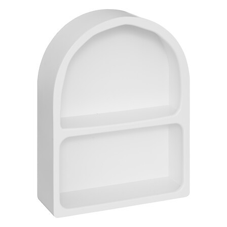 Étagère murale blanche MDF 45 × 35 cm – rangement mural décoratif Étagère murale blanche 45 x 35 cm en MDF avec 2 niveaux