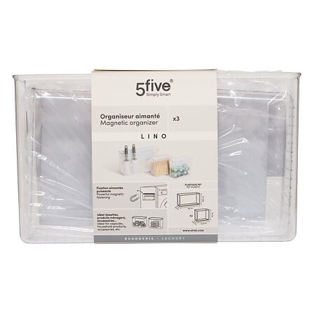 Lot de 3 organiseurs magnétiques PET transparents | Irisia Maison
