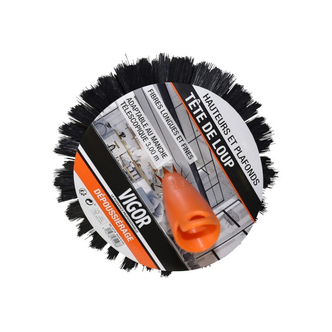 brosse tête de loup VIGOR orange noir brosse tête de loup VIGOR orange noir