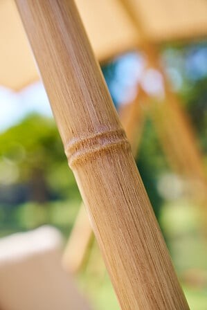 Balancelle 2 places effet bois lin – balancelle extérieure élégante Balancelle Baroe 2 places effet bois lin jardin terrasse