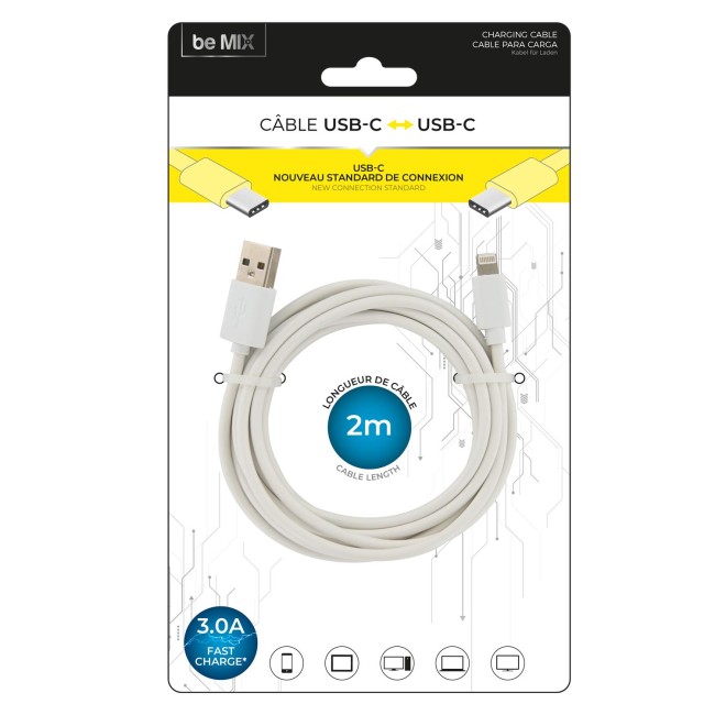 Câble USB-C ultra rapide 3A 2 m | Irisia Maison