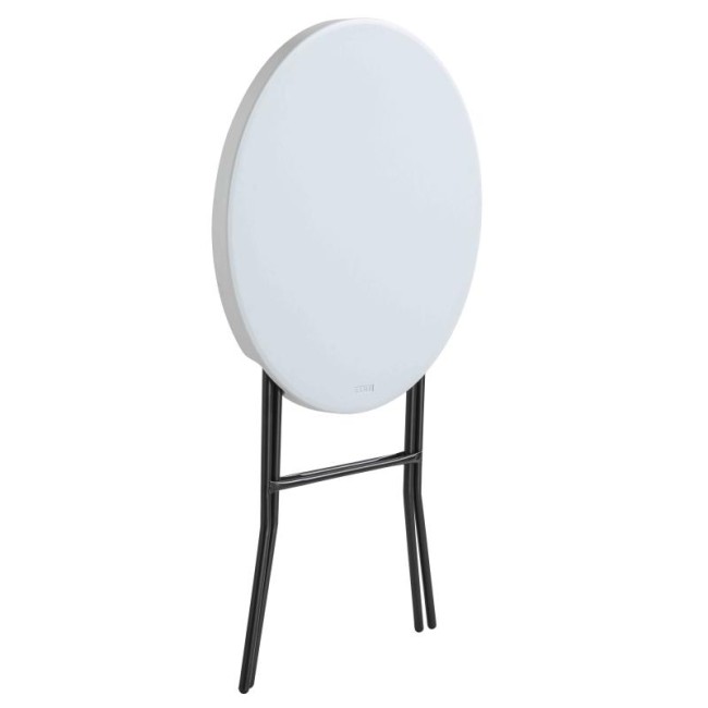 Table mange‑debout pliable ronde Ø 80 cm × H 110 cm pour réceptions et apéros