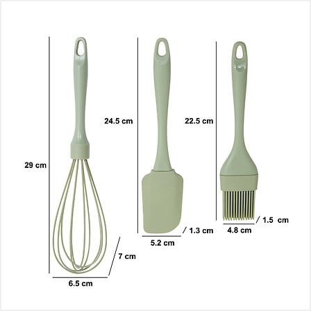 Ustensiles à pâtisserie silicone assortis 29 cm pour cuisine