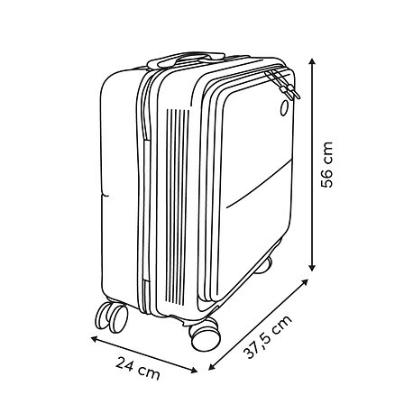 Valise ABS 8 roues ouverture frontale 56 cm | Irisia Maison Valise ABS 8 roues ouverture frontale 56 cm | Irisia Maison
