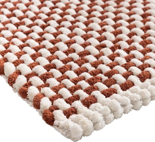 tapis de bain chenille Rafael 50 x 80 cm terracotta