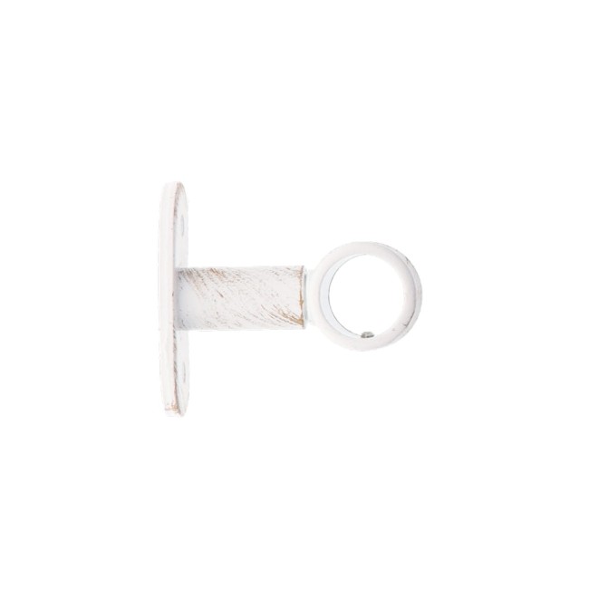 Lot de 2 supports pour tringle à rideaux blanc et or