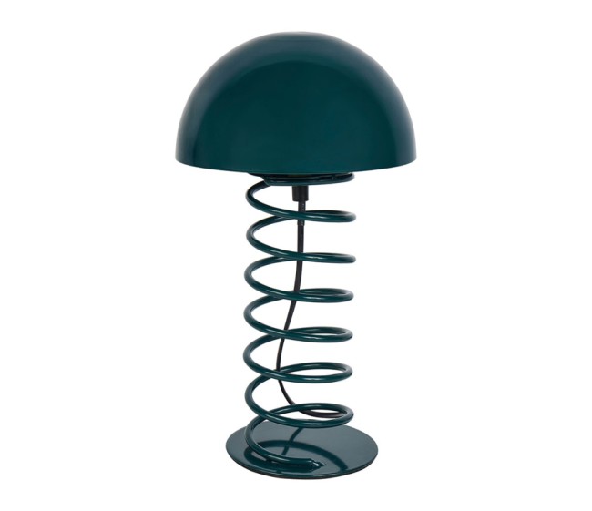 Lampe métal zigzag bleue design décoratif pour salon ou chambre