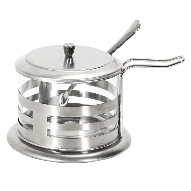 Distributeur de parmesan 20 cl inox et verre | Irisia Maison