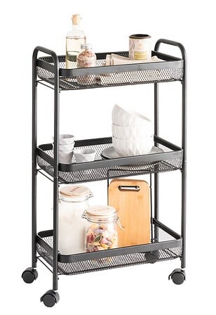 Desserte 3 Niveaux Métal Noir 79 cm | Irisia Maison Desserte 3 Niveaux Métal Noir 79 cm | Irisia Maison