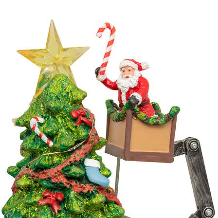 Village de Noël Père Noël nacelle 23 LED 39 cm | Irisia Maison