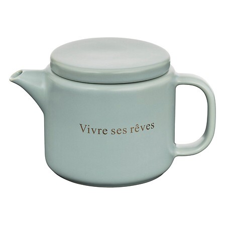 Théière Belle Journée sur table pour moment thé convivial