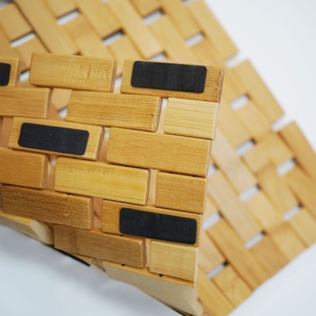 Caillebotis bambou Hanoï 38×60 cm – design naturel et antidérapant Caillebotis en bambou Hanoï 38×60 cm – tapis naturel pour salle de bain