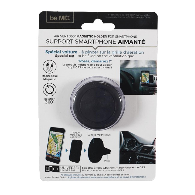 Support smartphone aimanté voiture 360° | Irisia Maison Support smartphone aimanté voiture 360° | Irisia Maison