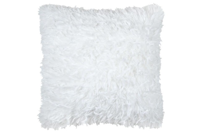 Coussin Poule frisée blanc 45 × 45 cm | Irisia Maison
