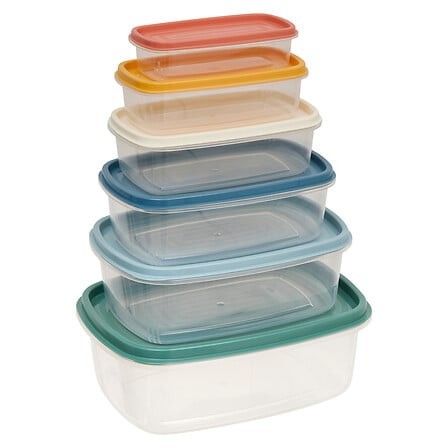 Lot de 12 boîtes de conservation rectangulaires plastique alimentaire Lot de 12 boîtes de conservation rectangulaires plastique alimentaire