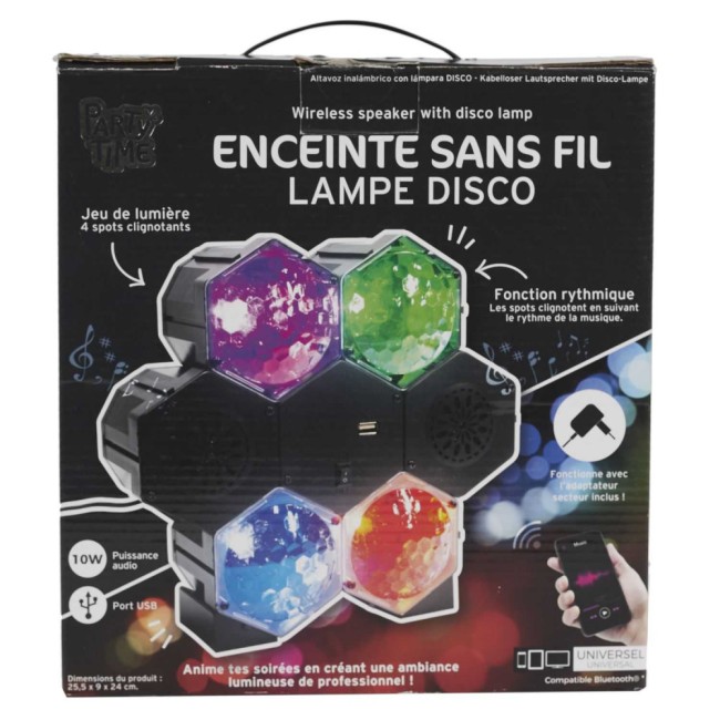 Enceinte Bluetooth projecteur disco 10W | Irisia Maison Enceinte Bluetooth projecteur disco 10W | Irisia Maison