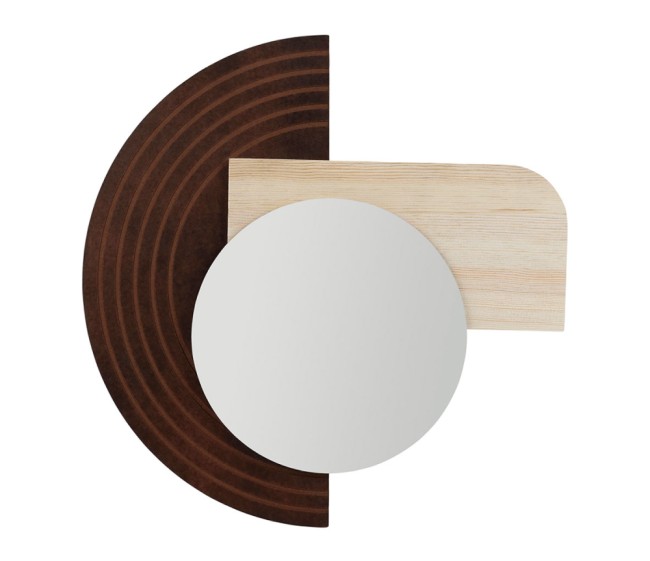 Miroir mural contemporain MDF bois clair et foncé | Irisia Maison Miroir mural contemporain MDF bois clair et foncé | Irisia Maison