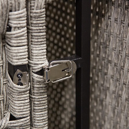 Salon de jardin Polynesia havane 4 places résine tressée aluminium