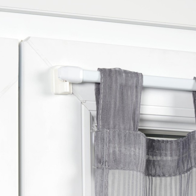 Lot de 4 supports adhésifs blanc pour rideaux Lot de 4 supports adhésifs blanc pour rideaux