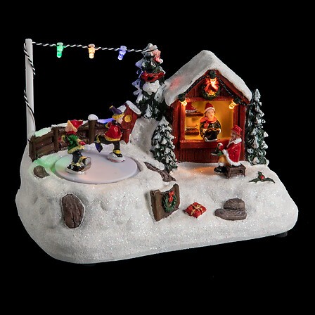 Village de Noël lumineux stand chocolat 4 LED | Irisia Maison
