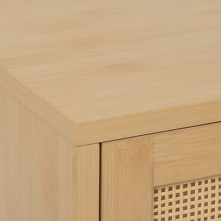 Meuble bas cannage 80 cm – buffet bois naturel style bohème tendance meuble bas cannage 80 cm bois rotin rangement style boheme interieur