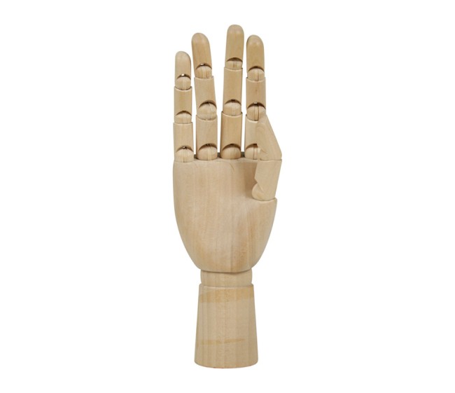 main articulee bois 18 cm deco artistique porte bijoux design